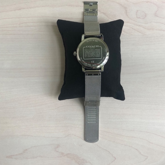 New Coach Stainless Steel Silvertone Mesh Watch main image 2